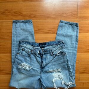 Aeropostale Low Waisted Blue Distressed Jeans